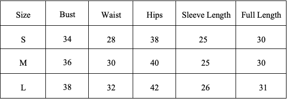 Size Chart for Bloom Skater Dress-Black