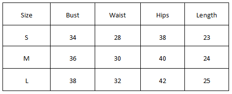 Size Chart for Aishwarya Bansal X Miakee - Flirty Flare