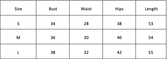 Size Chart for Queen Babe