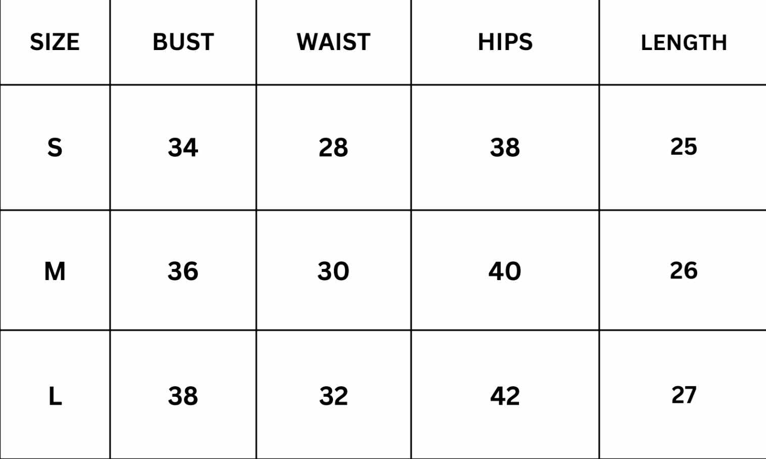 Size Chart for Rhapsody Mini Dress - Red