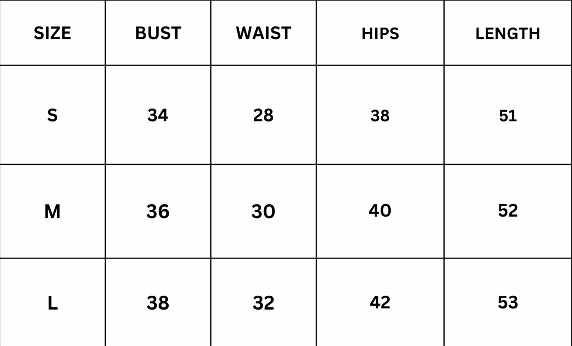 Size Chart for Heidi Maxi Dress - Brown