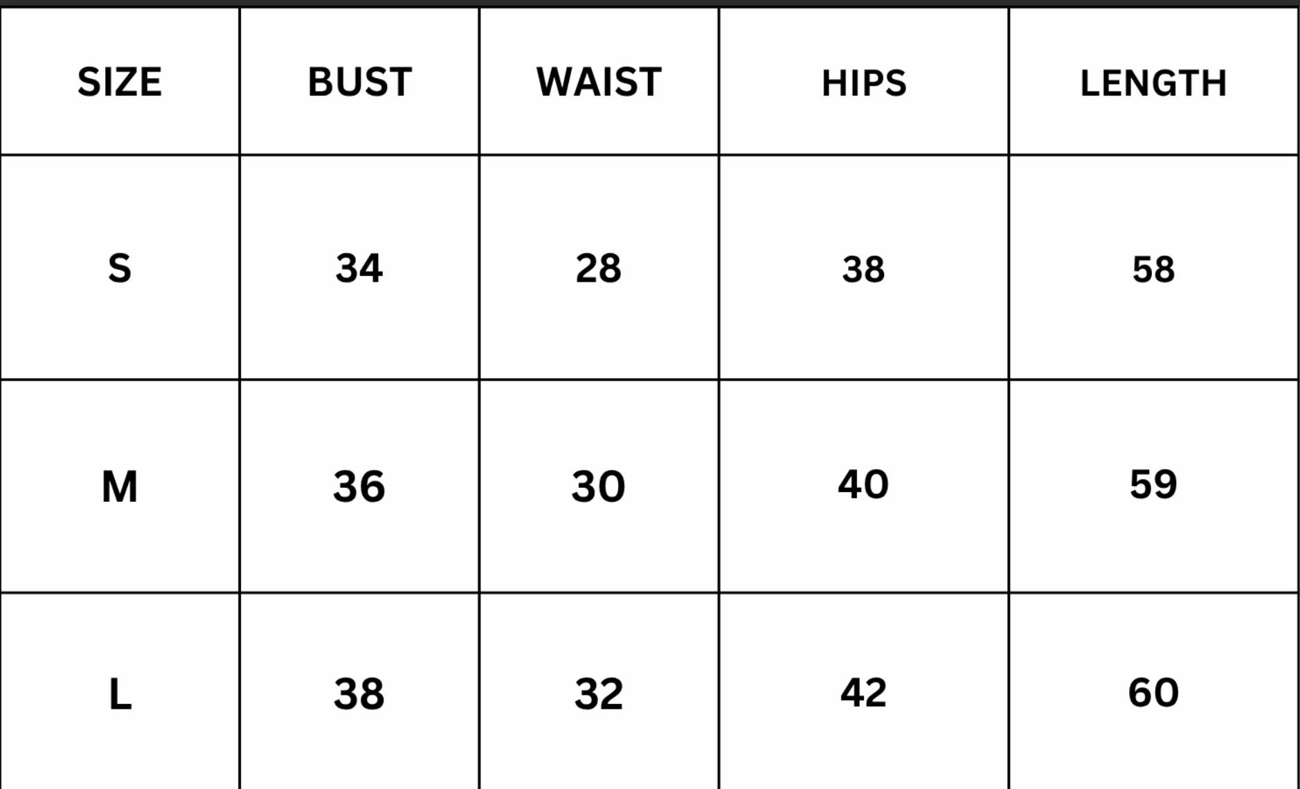 Size Chart for Nerina Maxi Dress - Red