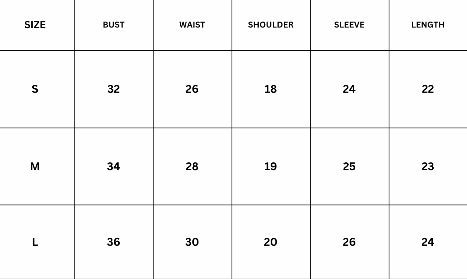 Size Chart for Westwick Jacket - Brown