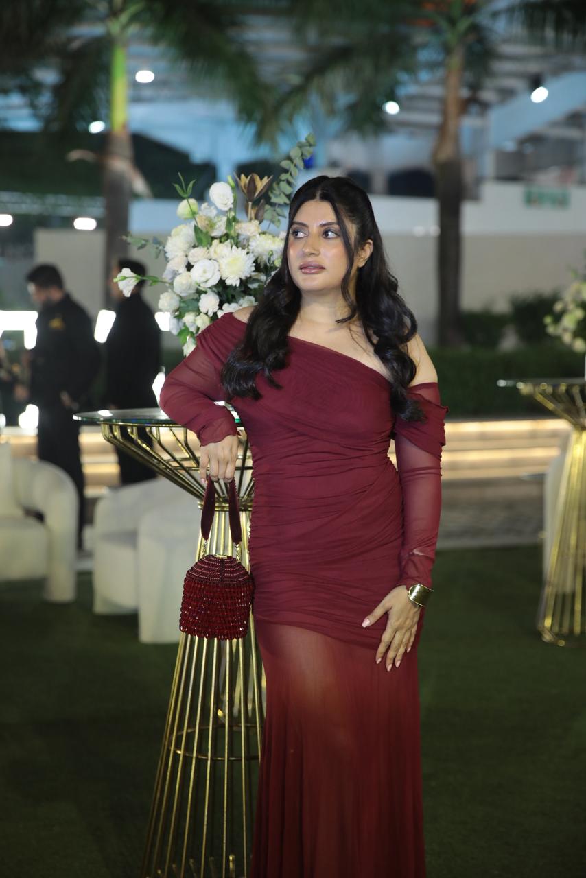 Soprano One-Shoulder Dress - Maroon