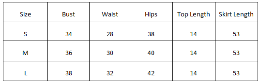 Size Chart for Viddhi Giri X Miakee – Riri