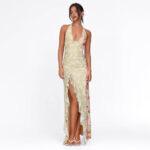 Eloise Assymetrical Dress green (1)