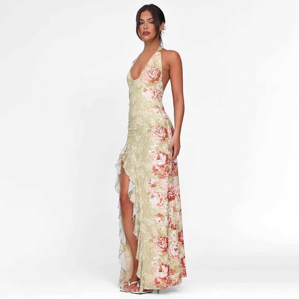 Eloise Assymetrical Dress green (3)
