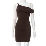 Gans Mini Dress brown (4)