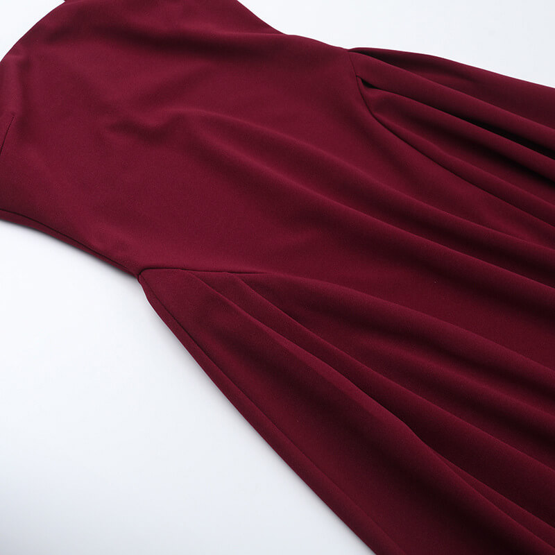 Kirk Midi Dress maroon (12)