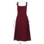 Kirk Midi Dress maroon (5)