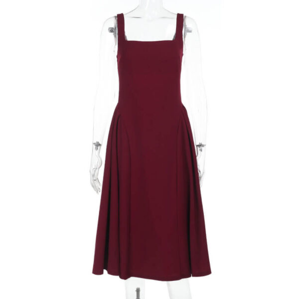 Kirk Midi Dress maroon (5)