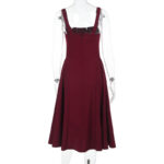 Kirk Midi Dress maroon (6)