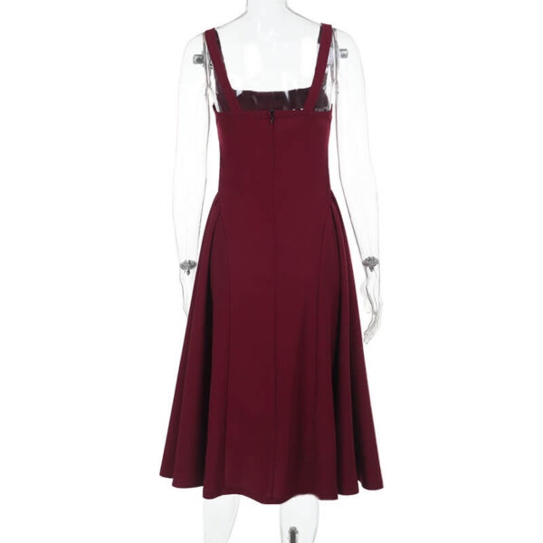 Kirk Midi Dress maroon (6)