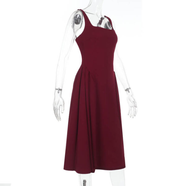 Kirk Midi Dress maroon (7)