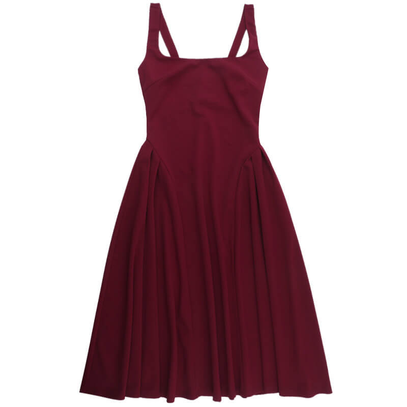 Kirk Midi Dress maroon (8)