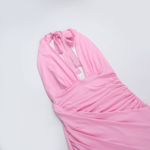 Rosier Slit Dress pink (11)