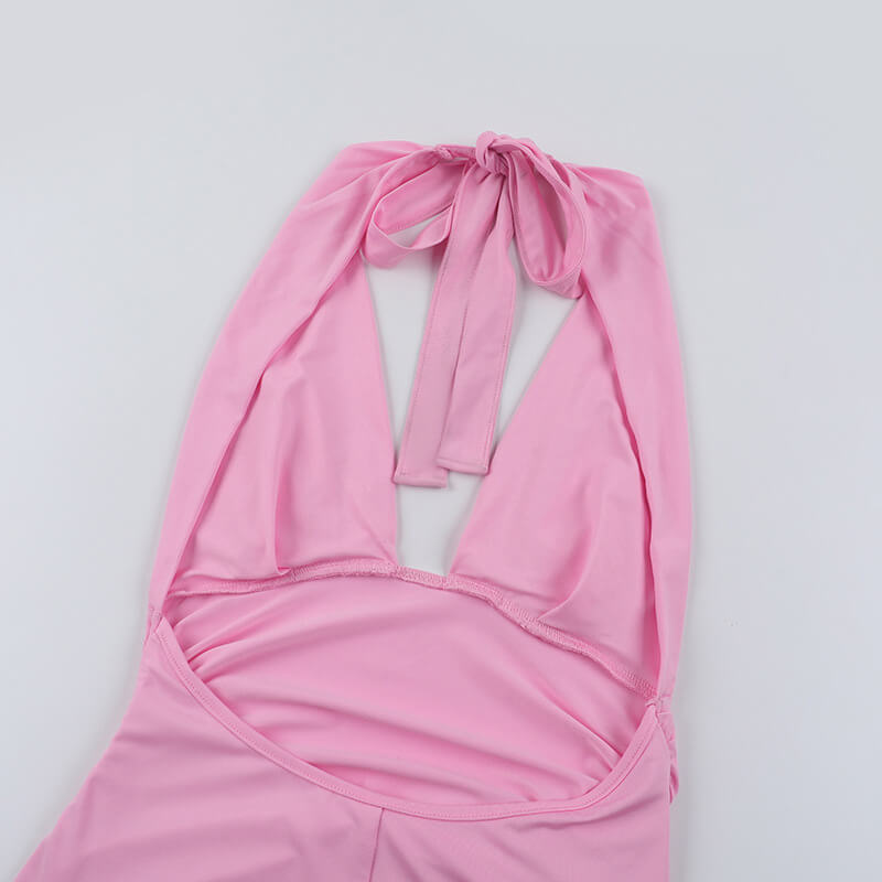 Rosier Slit Dress pink (12)