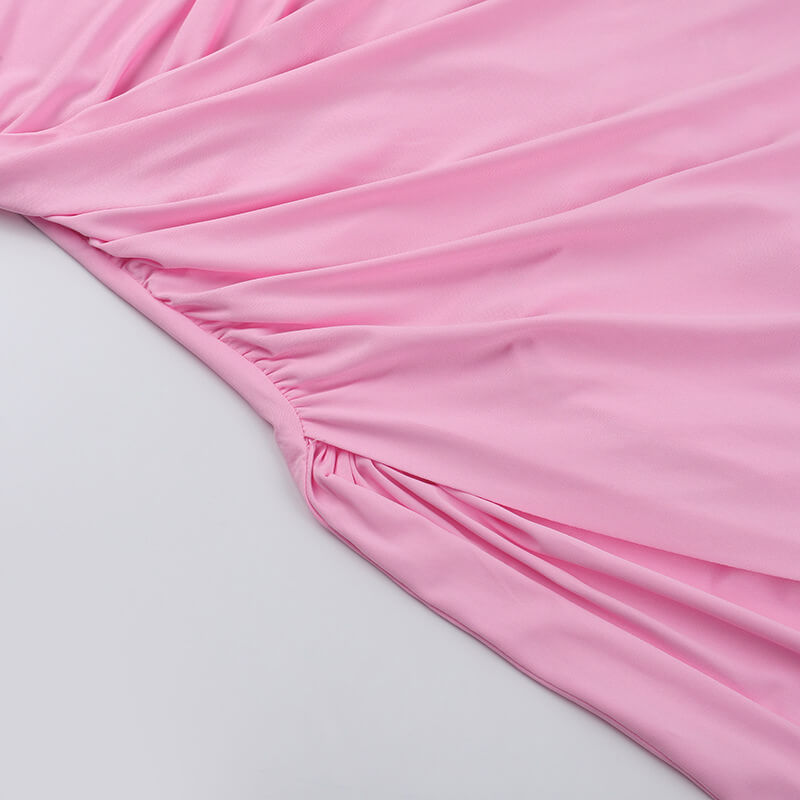 Rosier Slit Dress pink (13)