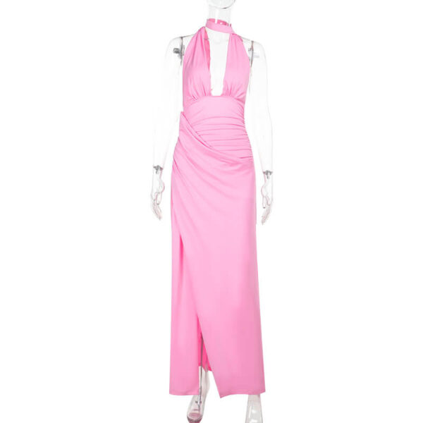 Rosier Slit Dress pink (6)