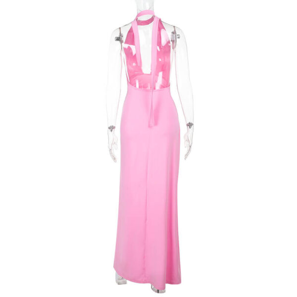 Rosier Slit Dress pink (7)