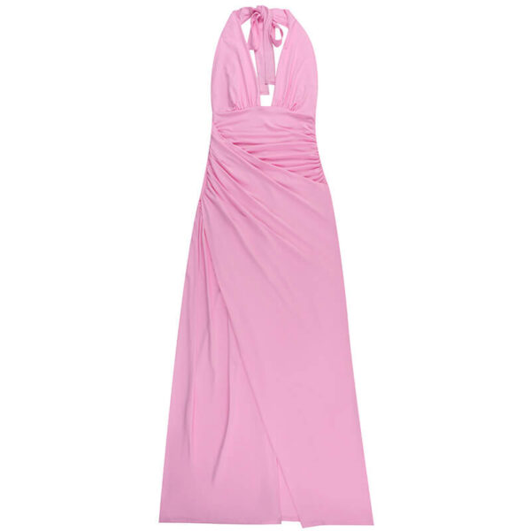 Rosier Slit Dress pink (8)