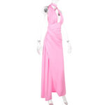 Rosier Slit Dress pink (9)