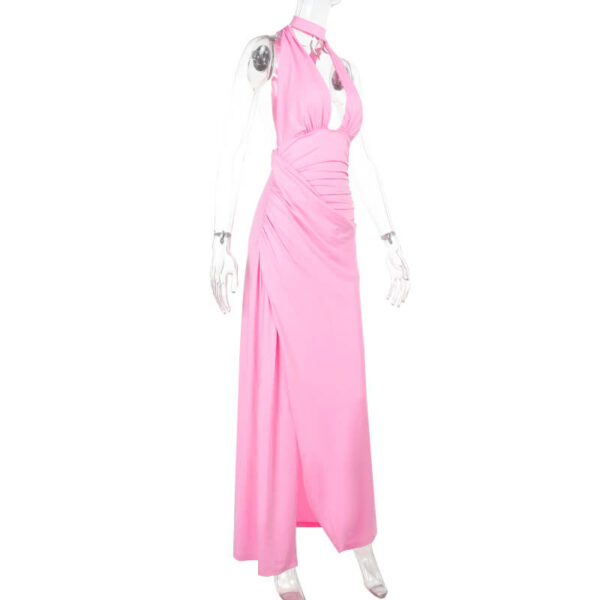Rosier Slit Dress pink (9)